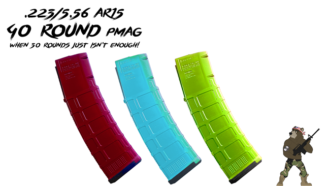 Magpul PMAG 40 AR/M4 GEN M3 5.56x45mm NATO -CHOOSE COLOR(pictured in Black Cherry)