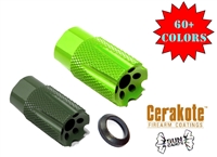 A&A All Steel Low Concussion 1/2x28 Compact Muzzle Brake Compensator .223/.22/5.56 - COLOR OPTIONS