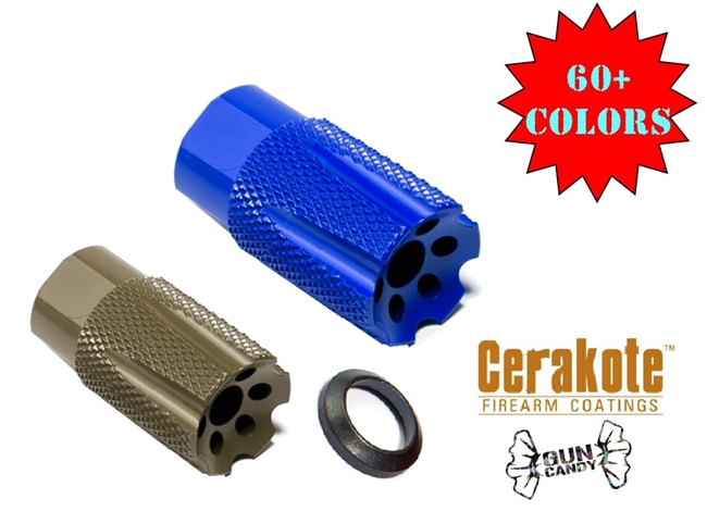 A&A All Steel Low Concussion 1/2x36 Compact Muzzle Brake Compensator 9mm