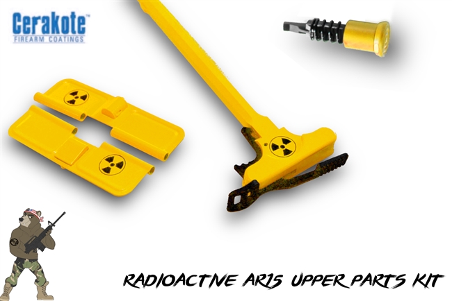 Radioactive AR15 Extended Upper Parts Kit - Shown here in Corvette Yellow