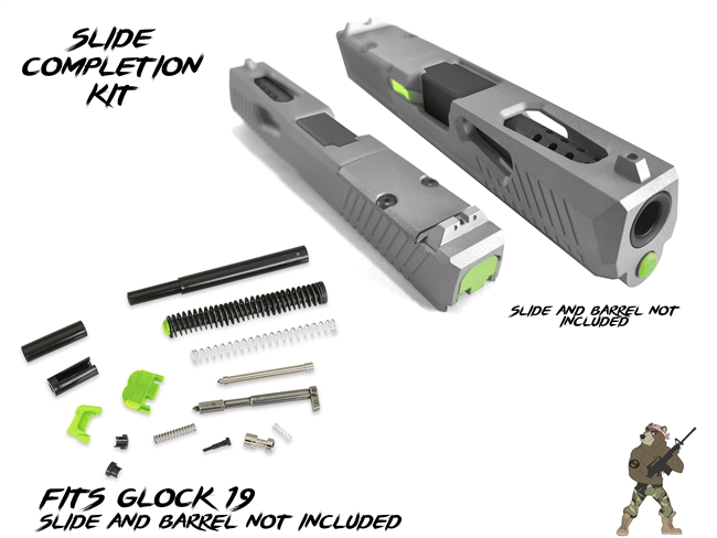 Custom Slide Completion Kit for Glock 19 - You Choose Color