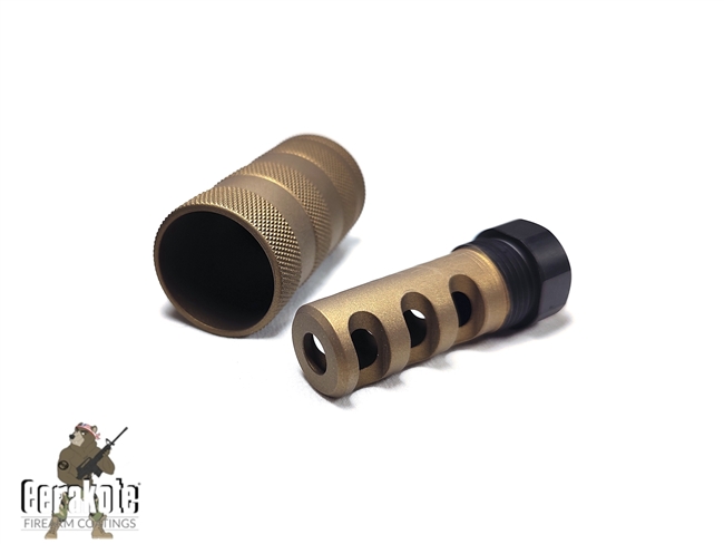 5/8-24 Steel Muzzle Brake W/ Sound Forwarding Sleeve-COLOR CHOICE