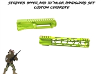 Stripped Upper Receiver with 10 inch Mlok Handguard-Shown here in Zombie Green