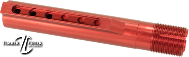 TIMBER CREEK OUTDOORS ANODIZED RED BUFFER TUBE ONLY AR15 MIL SPEC RED ANODIZED