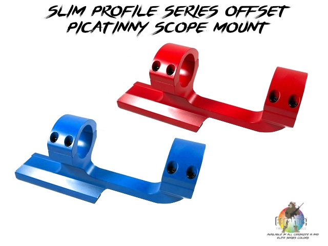 Monstrum Slim Profile Series Offset Picatinny Scope Mount - 1in-Color Choice