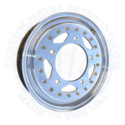 Zero offset front wheels. 3.75 inches wide with 4 inch backspacing. Unlike the Erco zero offset wheel, this wheel will clear the empi wide 5 lug front brake Deano Dyno Soar (DDS) Alum-A-Lite  douglas centerline cms weld
