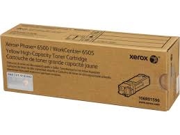 Original Xerox Phaser 6500 High-Yield Yellow Toner Cartridge 106R01596