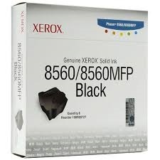 Genuine Xerox 8560 108R00727 Black Solid Ink Sticks, Pack Of 6