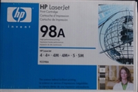 Genuine HP 98A 92298A Black LaserJet Toner Cartridge Bstock Blue