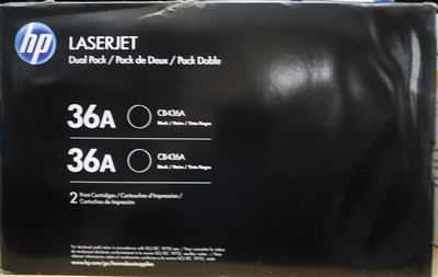 Original HP 36A, CB436D dual Pack Black Toner Cartridge CB436a Bstock