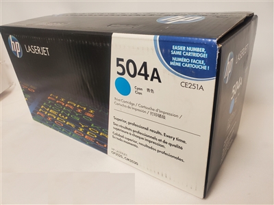 HP 504A CE251A Cyan Original Toner Cartridge  Bstock