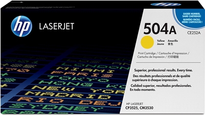Genuine HP 504A CE252A Yellow Toner Cartridge