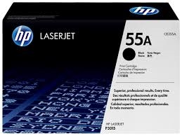 Genuine HP 55A, Black Toner Cartridge CE255A