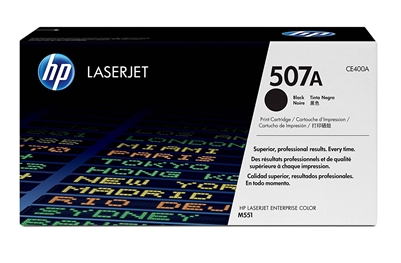 Genuine HP 507A CE400A Black Toner Cartridge