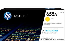 Genuine HP LaserJet Toner Cartridge, Yellow, 655A CF452A