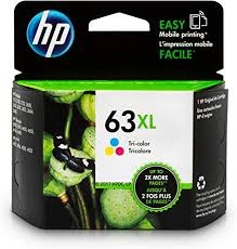 Original HP 63XL High Yield Ink Cartridge, Tricolor F6U63AN