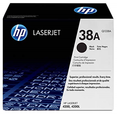 Genuine HP 38A Black Toner Cartridge (Q1338A)