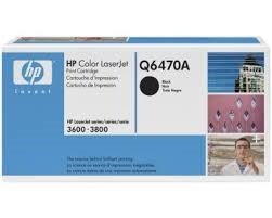 Genuine HP 501A Q6470A Black LaserJet Toner Cartridge B Stock blue