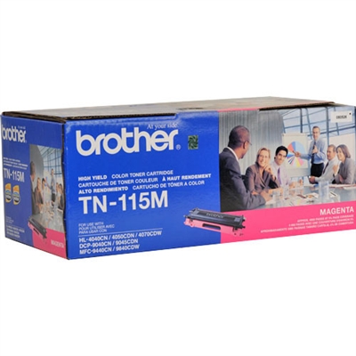 Brother TN-115M TN115M Magenta Toner Cartridge