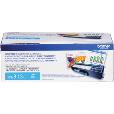 Genuine Brother TN315C Cyan High Yield Original Laser Toner Cartridge