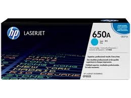 Genuine HP 650A, Cyan Toner Cartridge CE271A