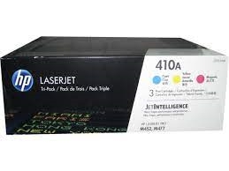 Original HP 410A CF251AM Cyan, Magenta, Yellow Toner Cartridges, Pack Of 3
