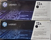 HP 12A Q2612AD Dual Pack  Original Black Toner Cartridge Bstock