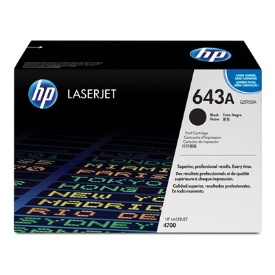 Original HP 643A Q5950A Black LaserJet Toner Cartridge