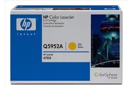 Original HP 643A Q5952A Yellow LaserJet Toner Cartridge (B Stock) blue