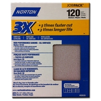 Norton Sandpaper 120 Grit 9"X11" [20 SHEETS]  02639