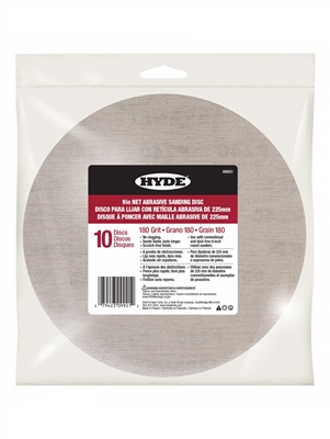 HYDE Radial Sanding Discs 9" Net Abrasive Sanding Disc 180 Grit, 10 pack   09921