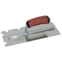 MARSHALLTOWN EIFS Stainless Steel Notch Trowel-1/2 X 1/2 X 2 'U' w/Curved DuraSoftÂ® Handle