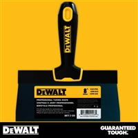 DEWALT 8" Blue Steel Taping Knife- Soft Grip Handle - Chrome End  2-124
