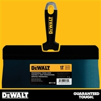 DEWALT 12" Blue Steel Big Back Taping Knife - Soft Grip Handle - Chrome End  2-184