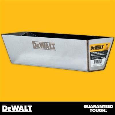 DEWALT 12" Stainless Steel Mud Pan - Curved Bottom  2-332