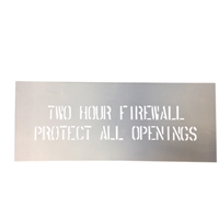 2 HOUR FIRE WALL STENCIL, 2" TWO HOUR FIRE WALL STENCIL