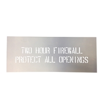 4" TWO HOUR FIRE WALL STENCIL