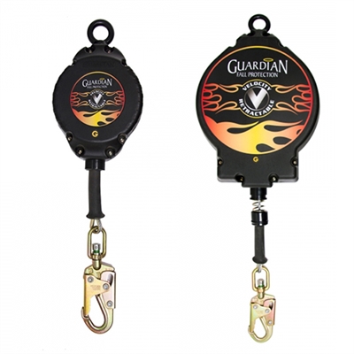 Guardian Fall Protection SRL Velocity 20' HD Galvanized Cable with Carabiner  42001