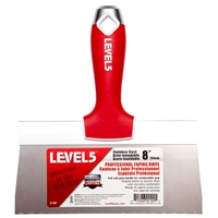 LEVEL 5 TOOLS 8" Soft-Grip Professional Stainless Steel Taping Knive