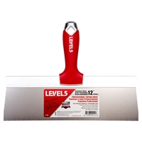 LEVEL 5 TOOLS 12" Soft-Grip Professional Stainless Steel Taping Knive