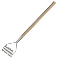 KRAFT SQUARE MUD MASHER WITH 5" HEAD AND WOOD HANDLE 24"