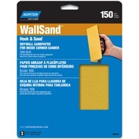 NORTON FINE 150 GRIT SANDING SHEET FOR INSIDE CORNER SANDING TOOL PACK OF 3)