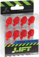 LIFT Flange Ear Plugs [6 PAIR]