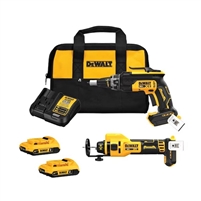 DeWalt 20V MAX* Brushless Drywall Screwgun & Cut-Out Tool Combo Kit DCK265D2 DeWalt 20V MAX* Brushless Drywall Screwgun & Cut-Out Tool Combo Kit DCK263D2