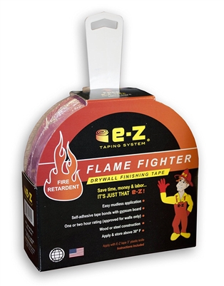 E-Z Tape Flame Fighter Tape 250' Roll  E-Z Taping System 99251 250-Feet x 1.89-Inch Flame Fighter Fire Retardant Drywall Finishing Tape, 1-Pack