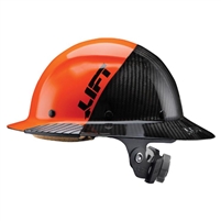 LIFT SAFETY DAX Fifty 50 Carbon Fiber Full Brim Hardhat Hi Vis Orange/Black  HDF50C 19OC