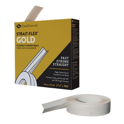 Strait-Flex Gold High-Performance Drywall Corner Bead -100' Roll SFIGOLD100