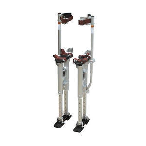 Adjustable 18" To 30" SILVER Aluminum Drywall Stilts (REACH  9 FT HEIGHTS)