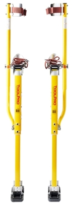 TOOLPRO Adjustable Stilts Magnesium - 48 in. to 64 in. With Soft Straps (REACH 12 FT HEIGHTS)  TP04867