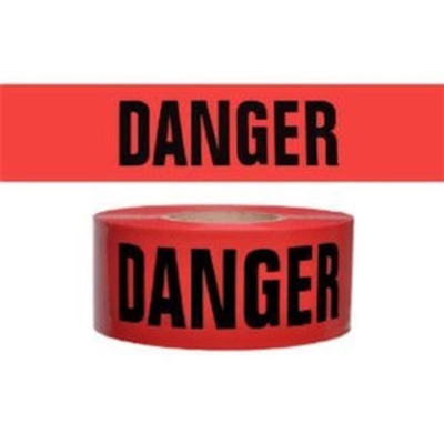 Red Danger Tape - 3" X 1000'